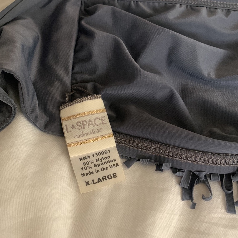L*Space Gray Fringe Bikini Set - Picture 3 of 11